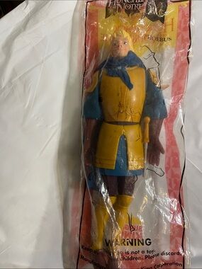 Vintage Yellow and Blue Knight Figurine - Phoebus hunchback of Notre Dame